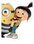 Agnes Hugging Minion Sticker Premium Vinyl Sticker