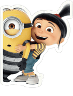 Agnes Hugging Minion Sticker Premium Vinyl Sticker