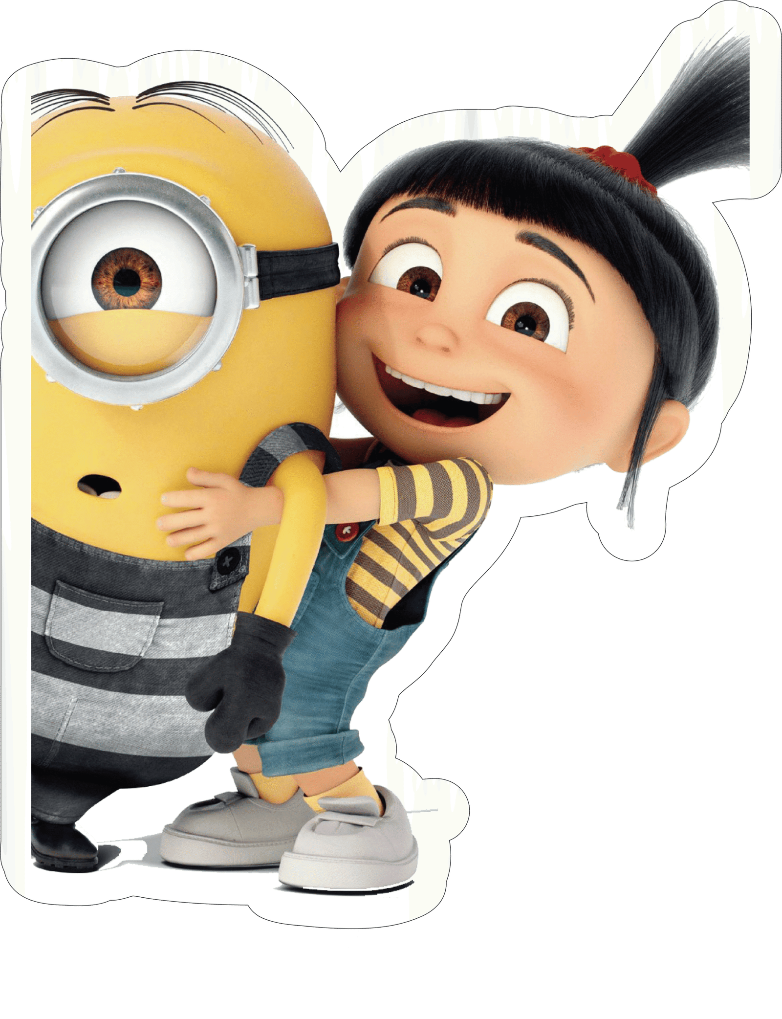 Agnes Hugging Minion Sticker Premium Vinyl Sticker
