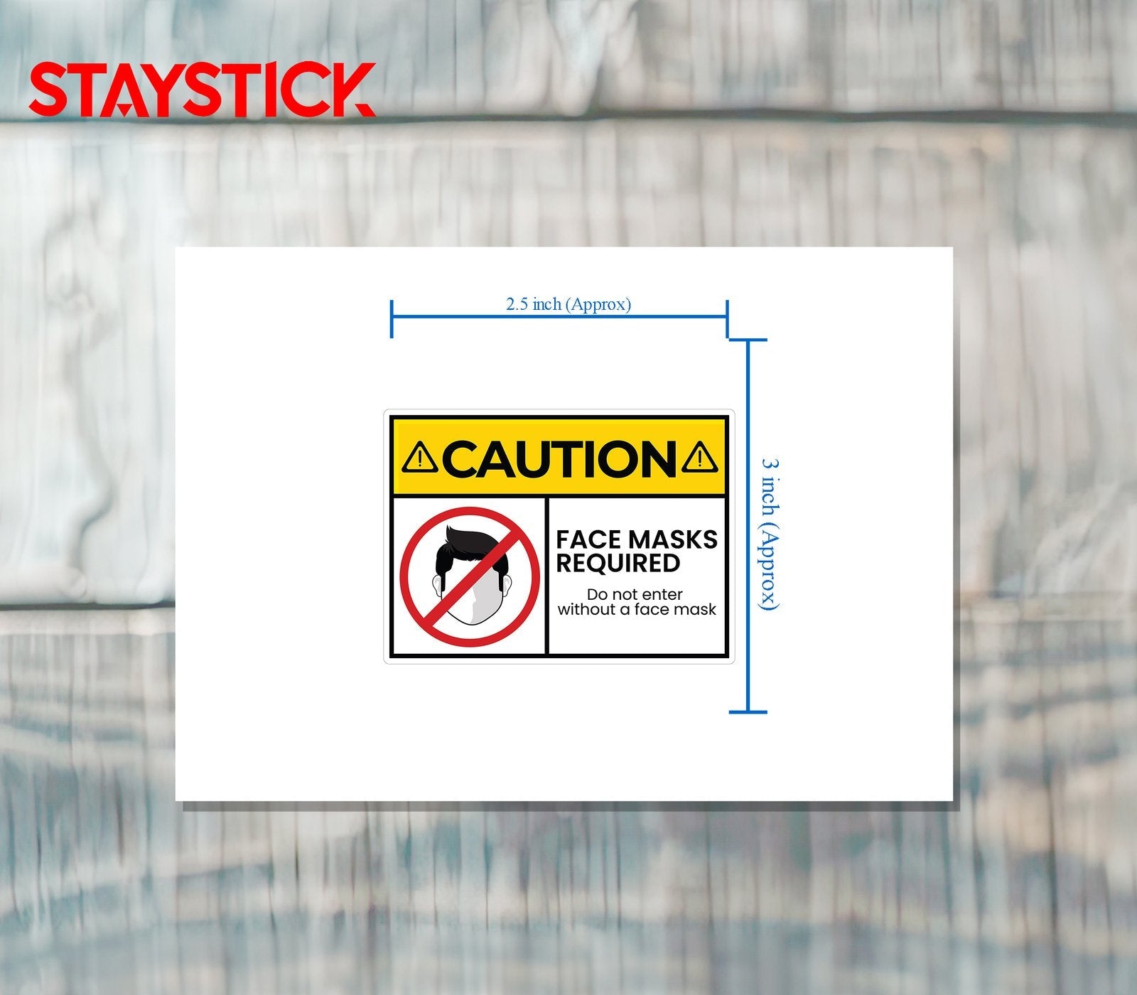 FACE MASK STICKER Safety Sticker