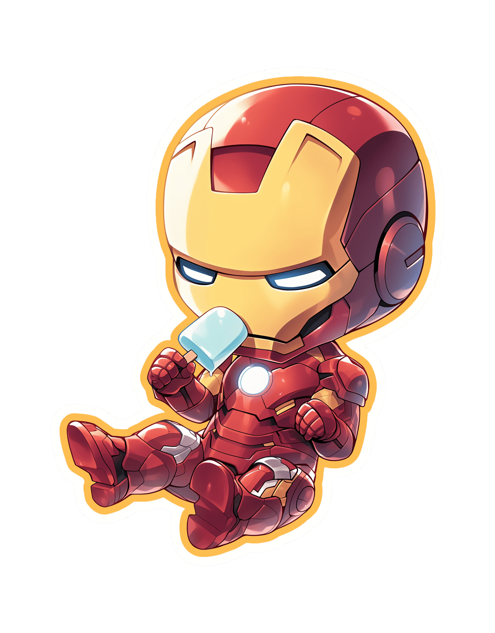 CUTE IRON MAN STICKER Premium Vinyl Sticker