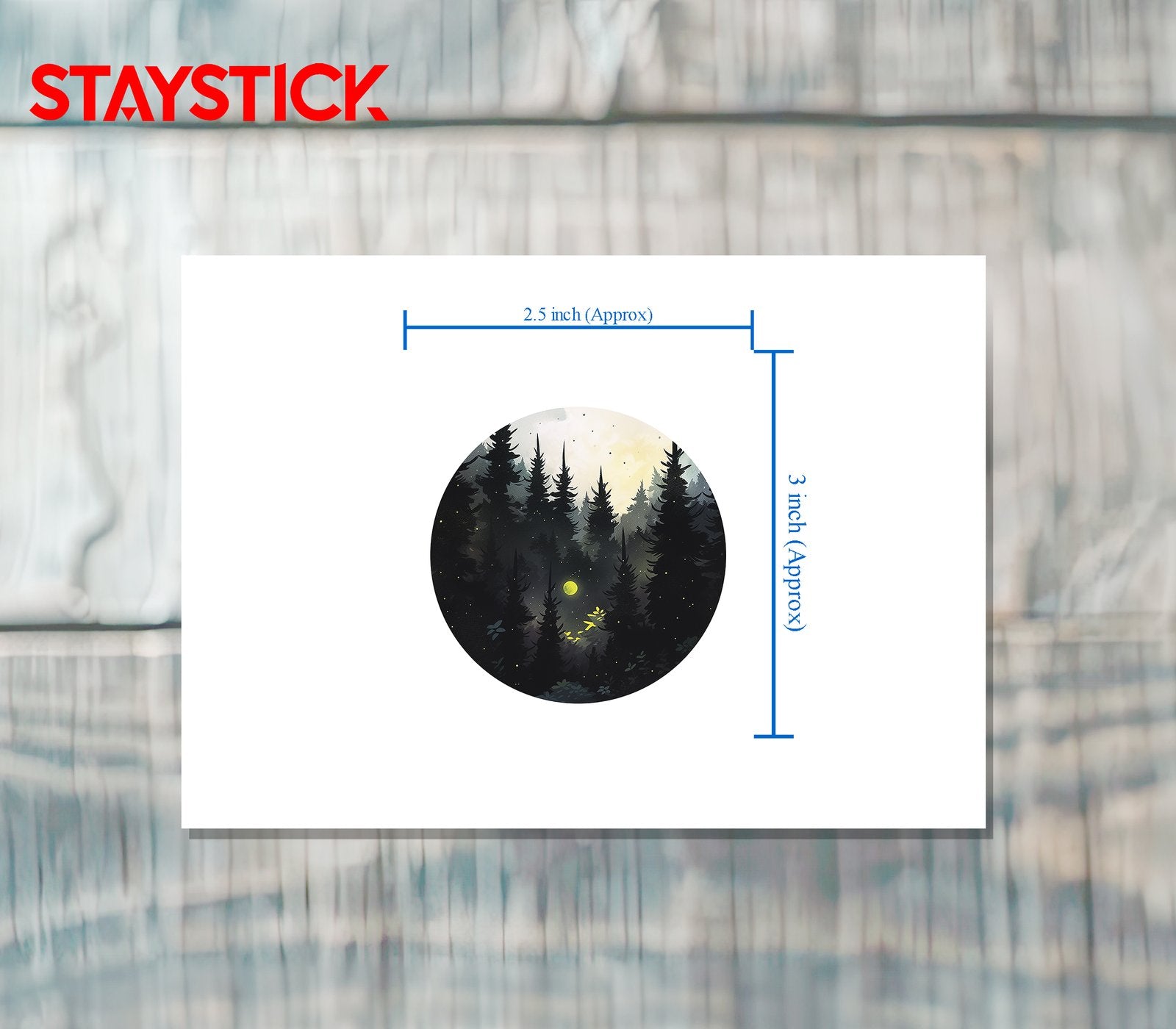 GLOWING MOON STICKER Premium Vinyl Sticker