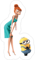 Scarlett Overkill and Minion Sticker Premium Vinyl Sticker