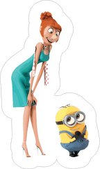 Scarlett Overkill and Minion Sticker Premium Vinyl Sticker