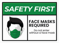 FACE MASK STICKER Safety Sticker