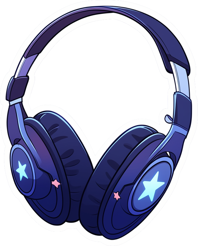 HEAD PHONE STICKER Premium Vinyl Sticker