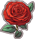 RED ROSE STICKER Premium Vinyl Sticker