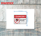 DANGER FACE MASK STICKER Premium Vinyl Sticker