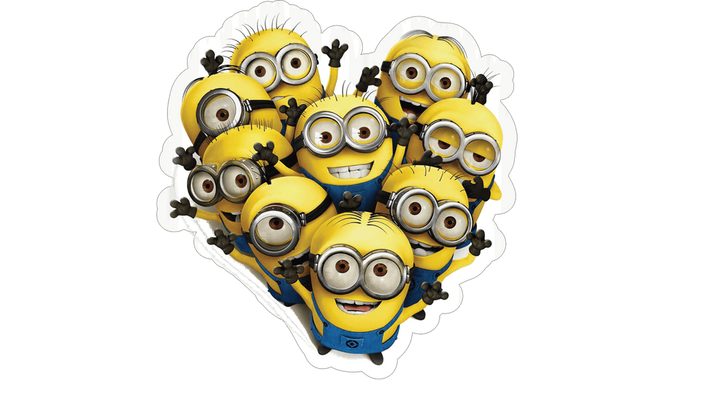 Minions Heart Sticker Premium Vinyl Sticker