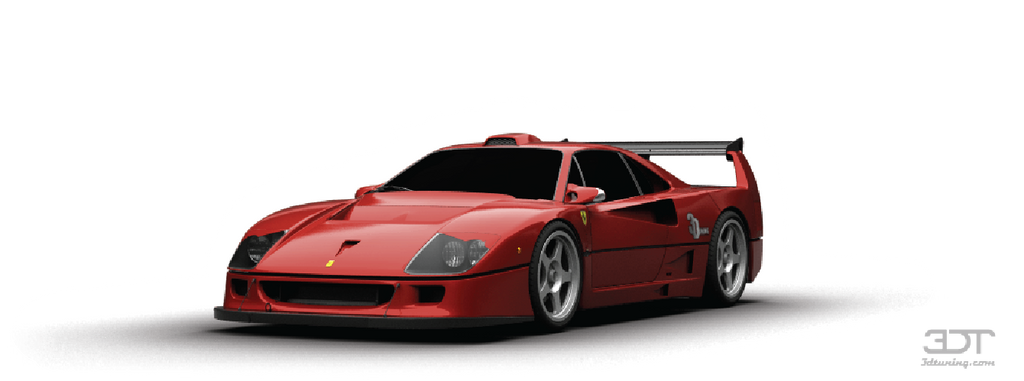 Red Ferrari F40 Sports Car Sticker Premium Vinyl Sticker