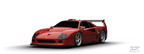 Red Ferrari F40 Sports Car Sticker Premium Vinyl Sticker