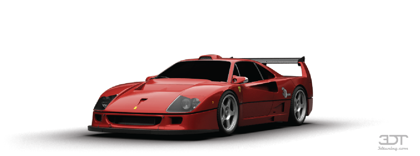 Red Ferrari F40 Sports Car Sticker Premium Vinyl Sticker
