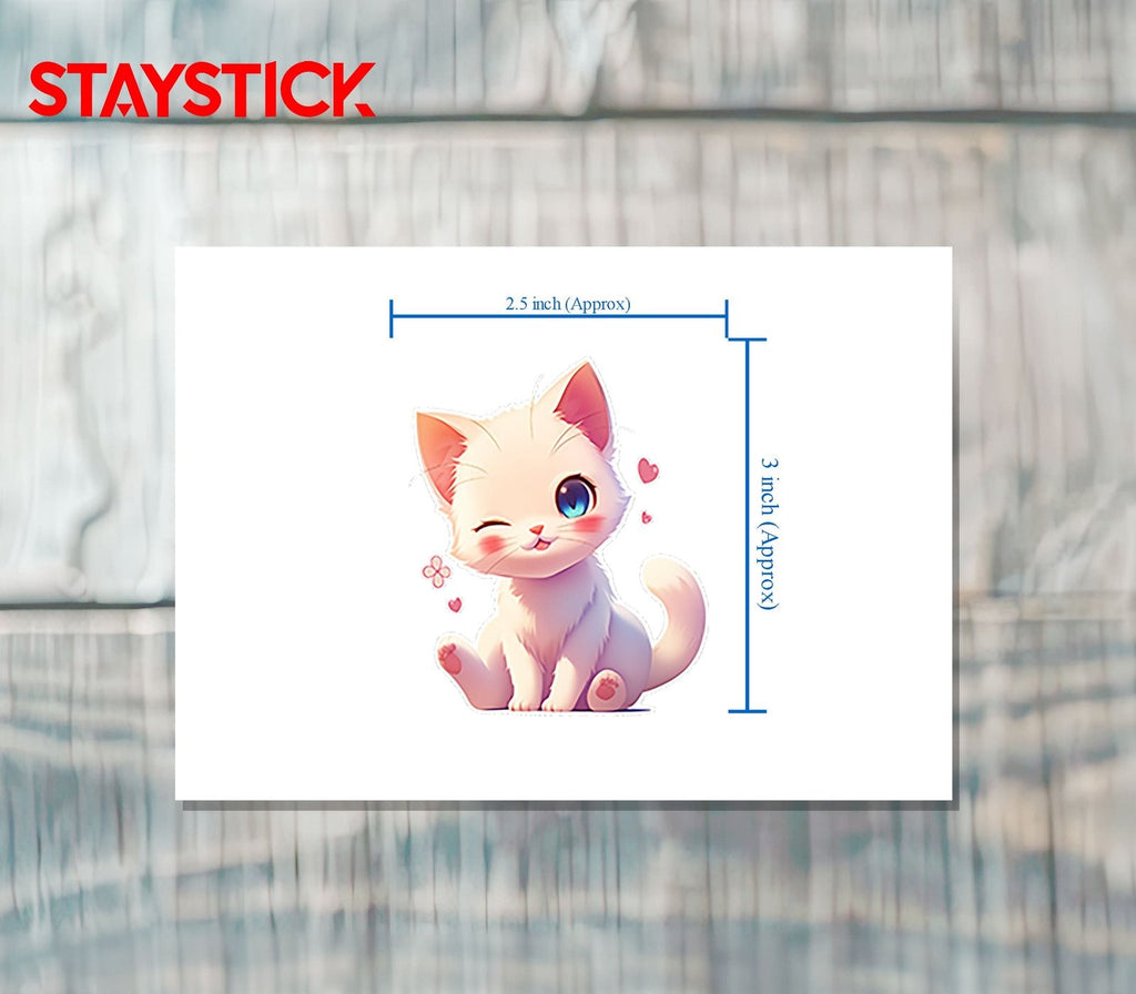 Cute Cat Sticker Premium Vinyl Sticker