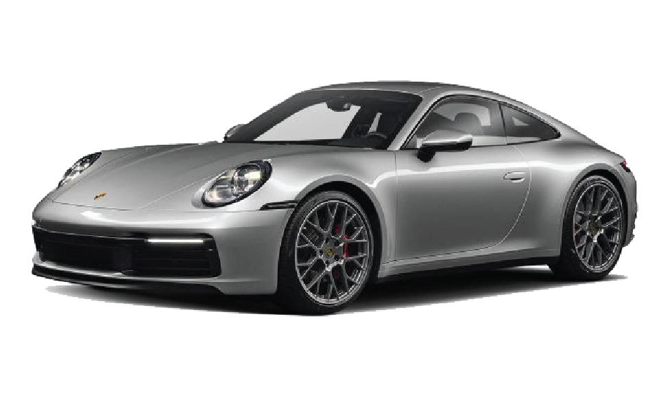 Silver Porsche 911 Sports Car Sticker Premium Vinyl Sticker