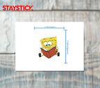 SpongeBob Reading Book Sticker Premium Vinyl Sticker