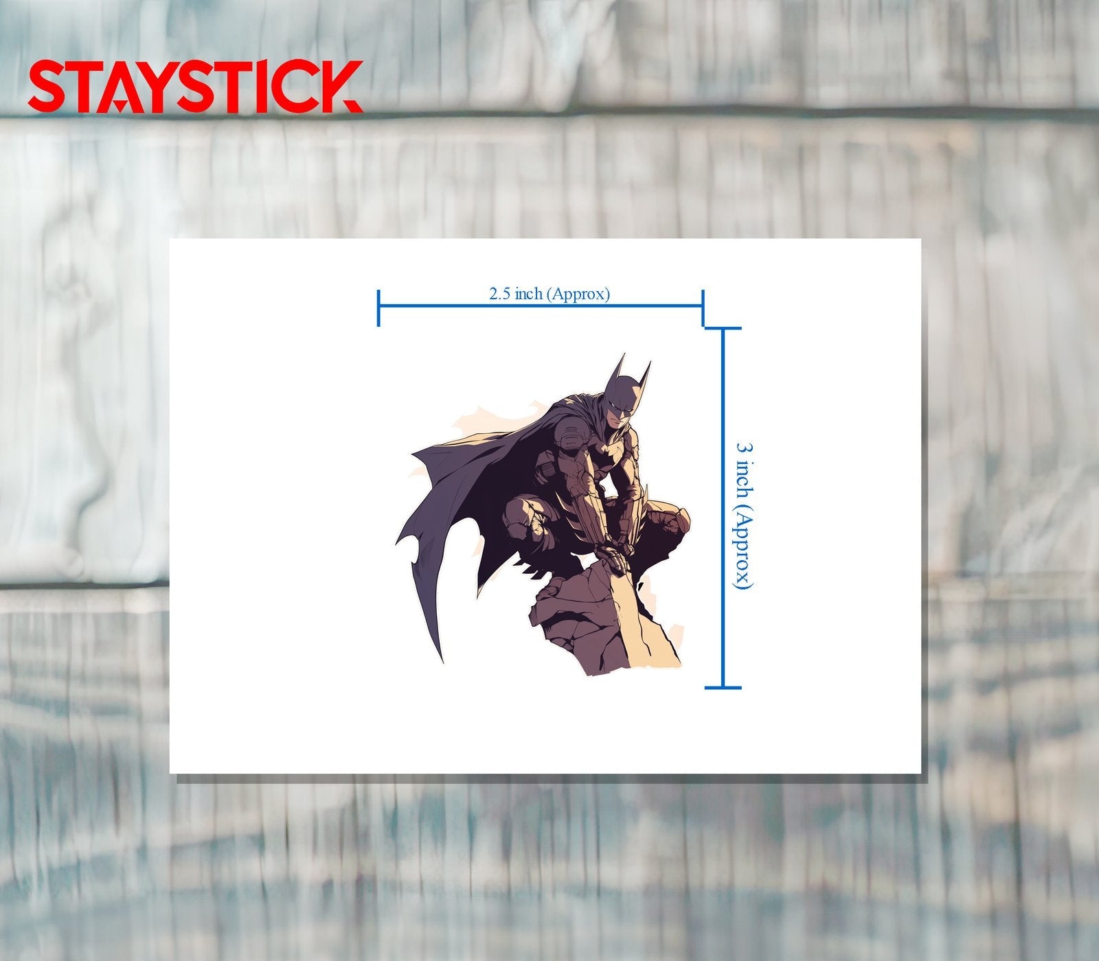 batman cartoon sticker Premium Vinyl Sticker