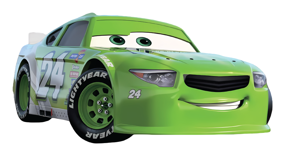 Cars 24 Green Racing Car Sticker Premium Vinyl Sticker