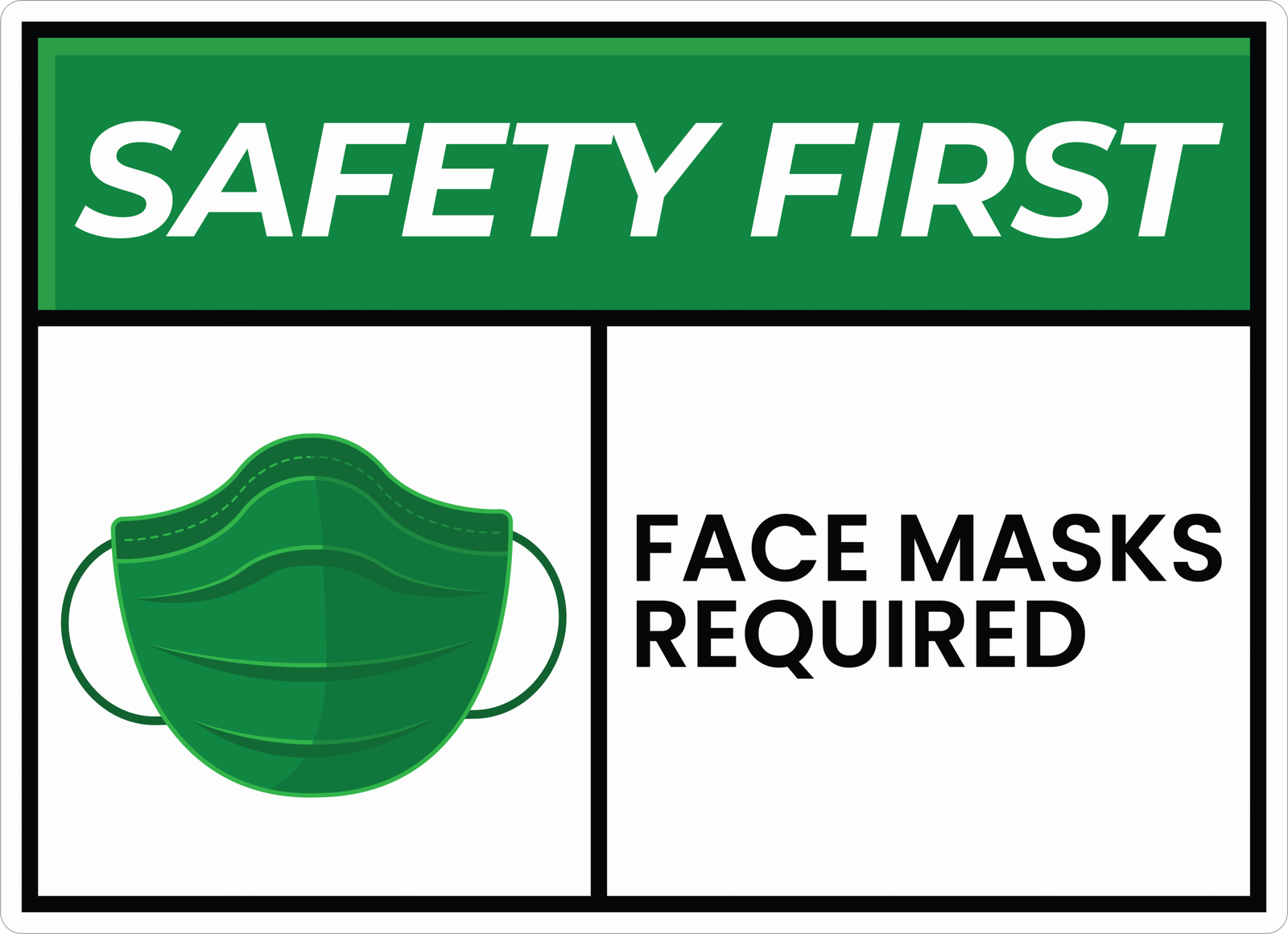 SAFETY FACE MASK STICKER Premium Vinyl Sticker