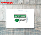 SAFETY FACE MASK STICKER Premium Vinyl Sticker