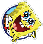 Surprised Patrick Star Sticker 3D Premium Sticker
