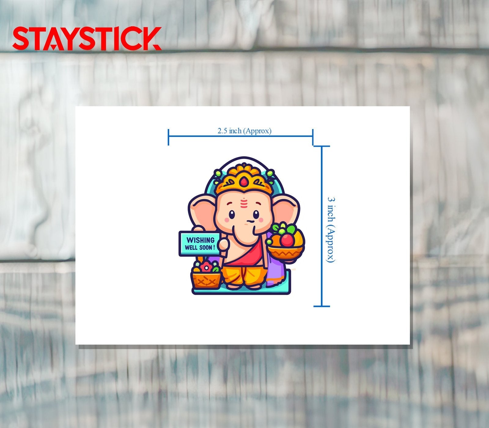 Baby Ganesh Sticker Premium Vinyl Sticker