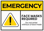 EMERGENCY FACE MASK STICKER Premium Vinyl Sticker