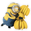 Minion Hugging Bananas Sticker Premium Vinyl Sticker
