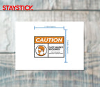 CAUTION FACE MASK STICKER Premium Vinyl Sticker