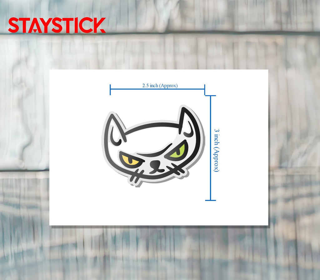 ANGRY CAT STICKER Premium Vinyl Sticker