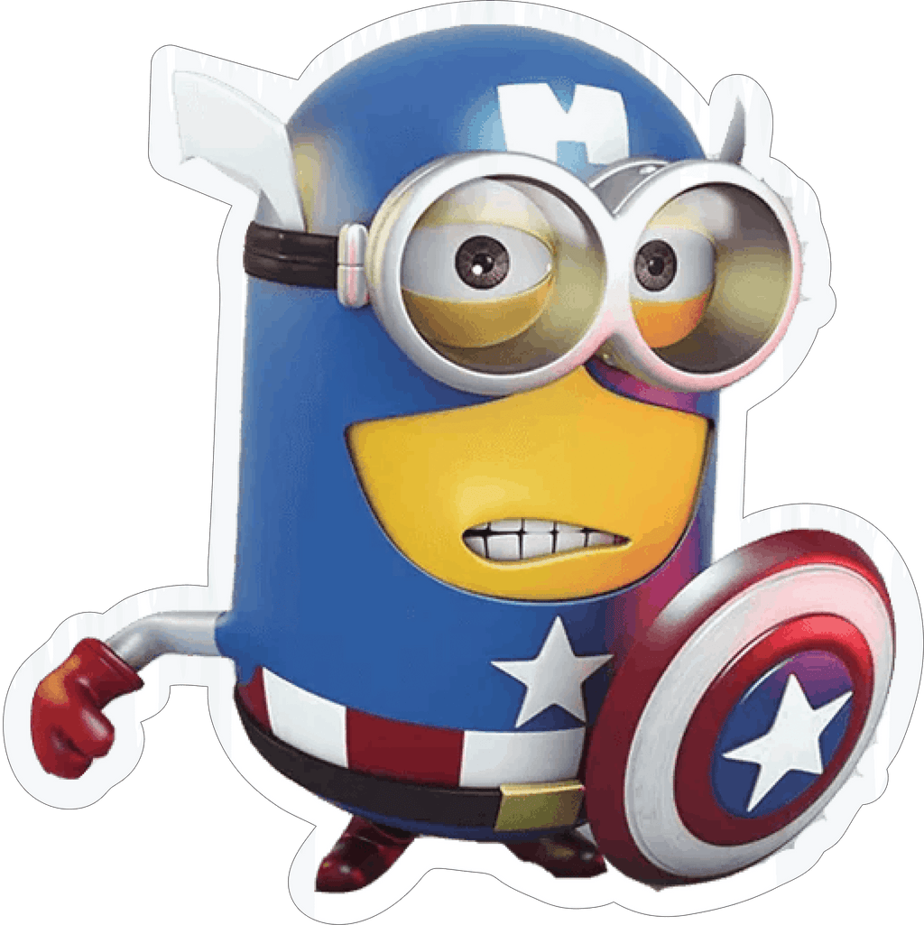 Captain America Minion Sticker Premium Vinyl Sticker