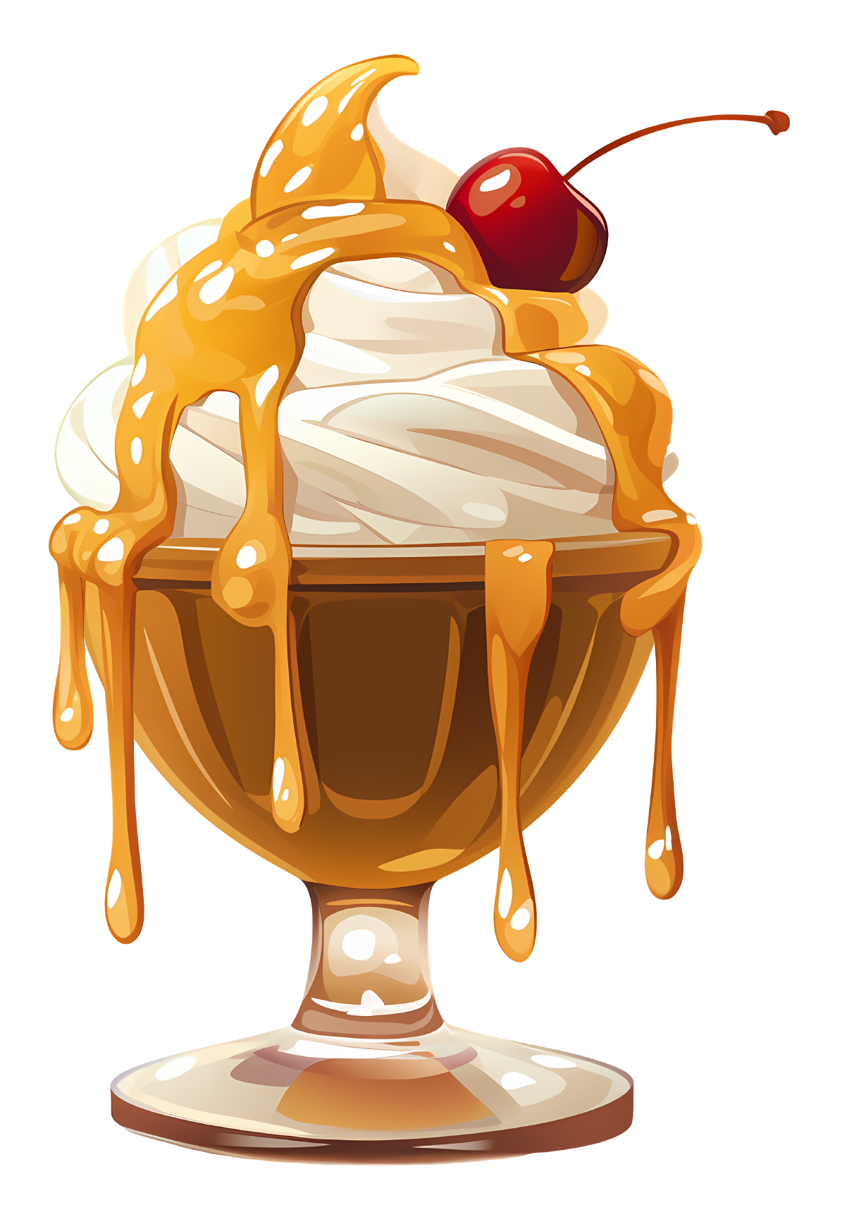 Caramel Sundae Sticker Premium Vinyl Sticker