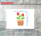 FLOWER POT STICKER Premium Vinyl Sticker