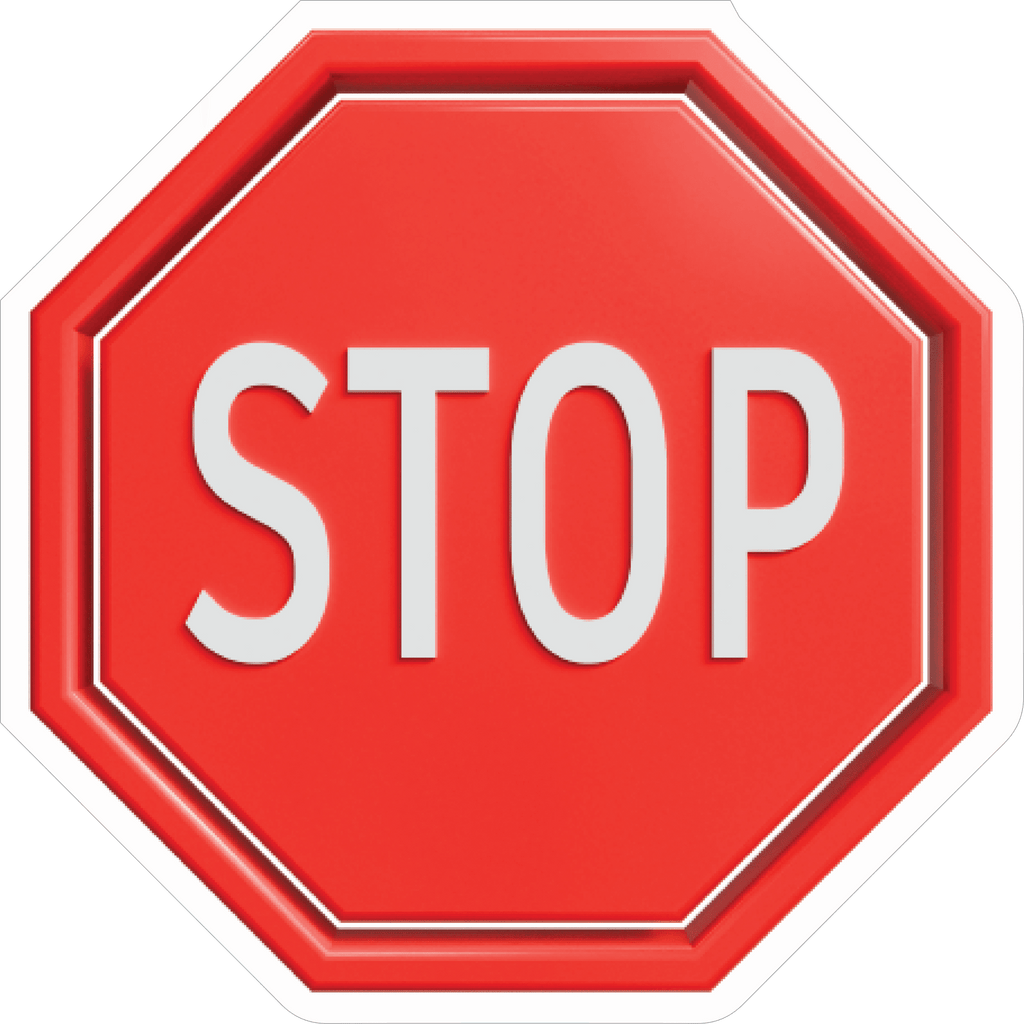 STOP SIGN STICKER Premium Vinyl Sticker
