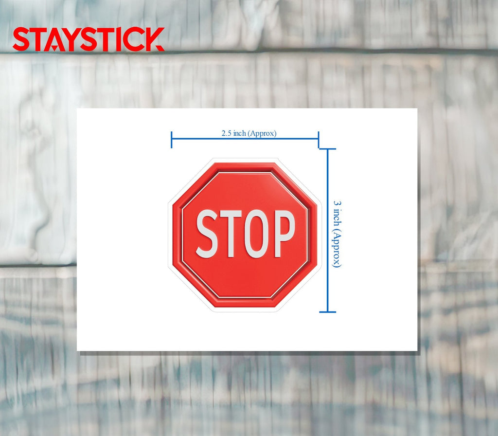 STOP SIGN STICKER Premium Vinyl Sticker