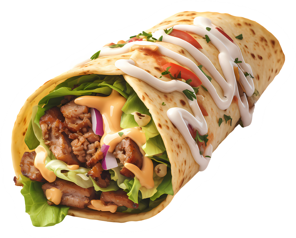 Delicious Chicken Shawarma Wrap Sticker Premium Vinyl Sticker