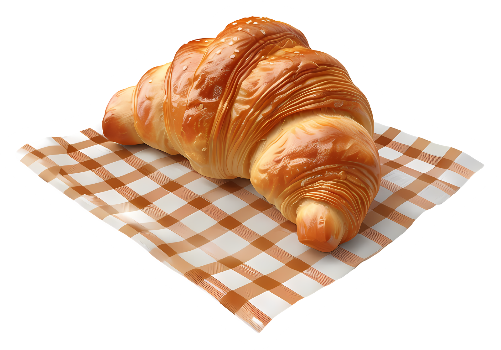 Delicious Croissant Sticker 3D Premium Sticker