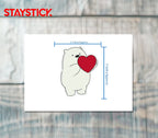 PANDA HEART STICKER Premium Vinyl Sticker