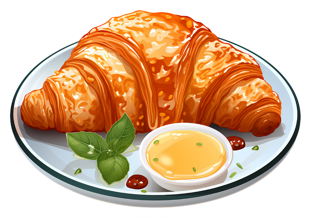 Delicious Croissant Sticker 3D Premium Sticker