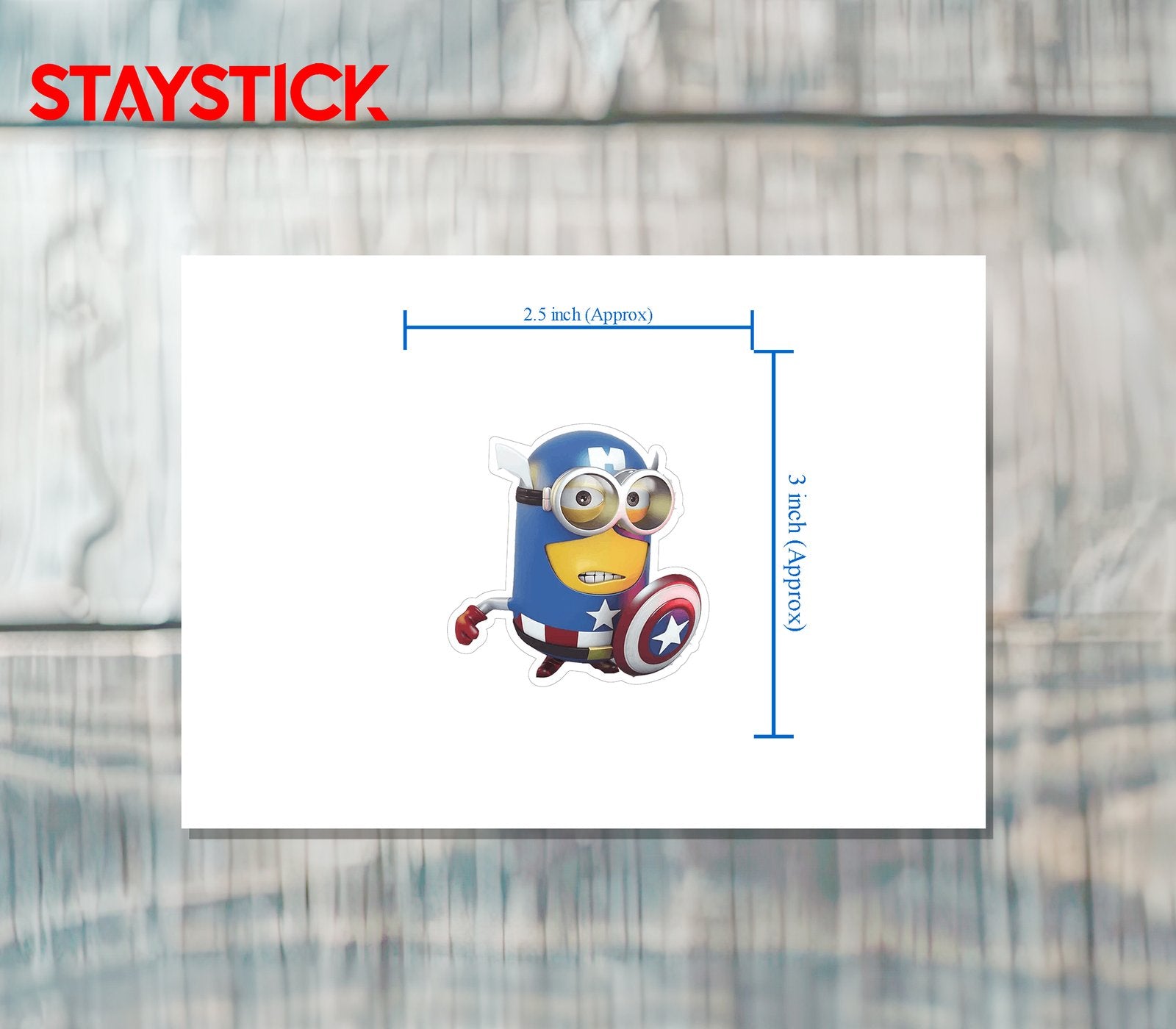 Captain America Minion Sticker Premium Vinyl Sticker