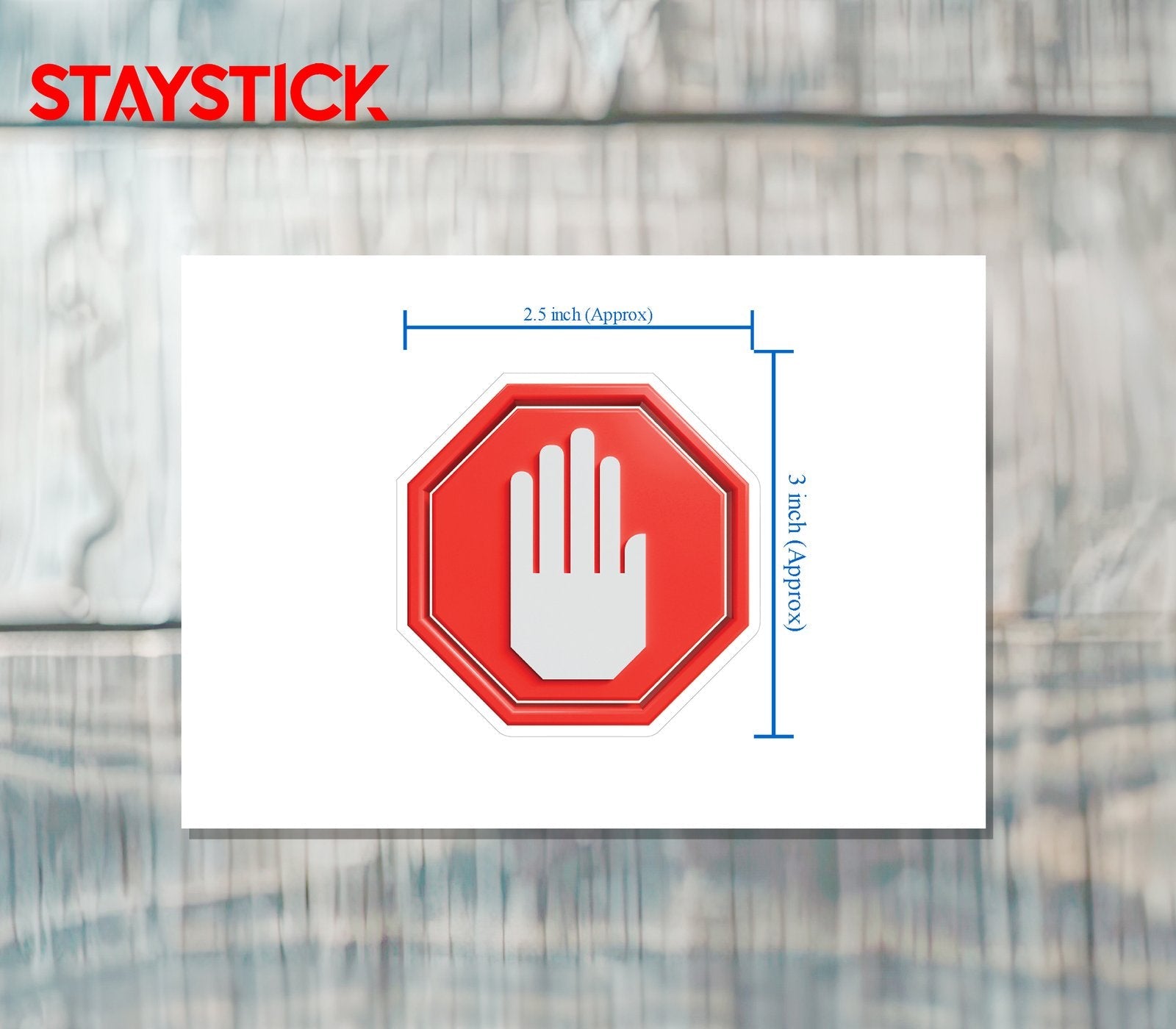 RED OCTAGON STICKER Premium Vinyl Sticker