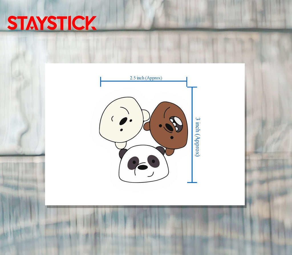 3 PANDA STICKER Premium Vinyl Sticker