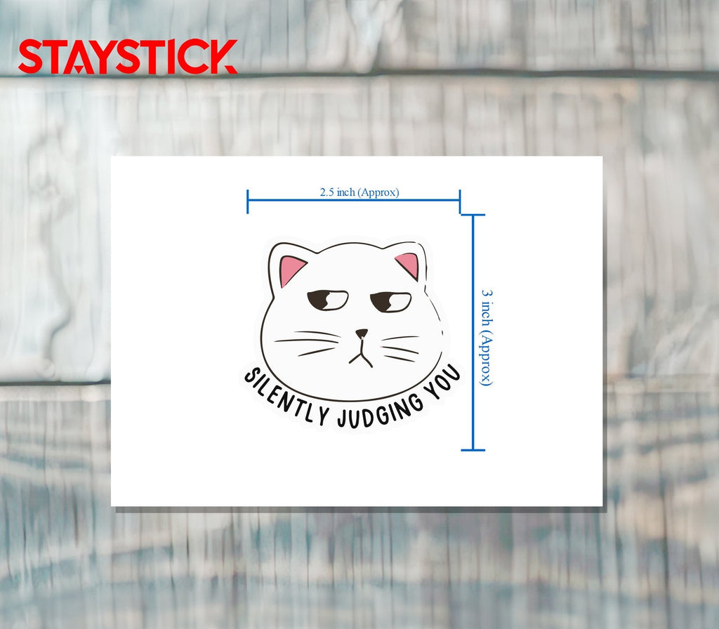 CAT FACE STICKER Premium Vinyl Sticker
