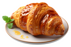 Golden Croissant Sticker Premium Vinyl Sticker