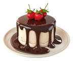 Sweet Chocolate Bliss Cake Premium Vinyl Sticker