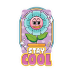 STAY COOL STICKER Metalized Sticker