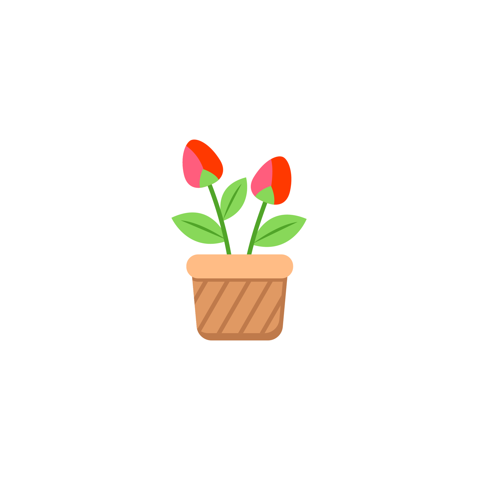 FLOWER POT STICKER Premium Vinyl Sticker