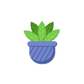 FLOWER POT STICKER Premium Vinyl Sticker