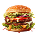 Double Cheeseburger Sticker Premium Vinyl Sticker