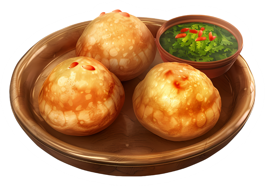 Radhaballavi with Aloo Sabzi Sticker Premium Vinyl Sticker