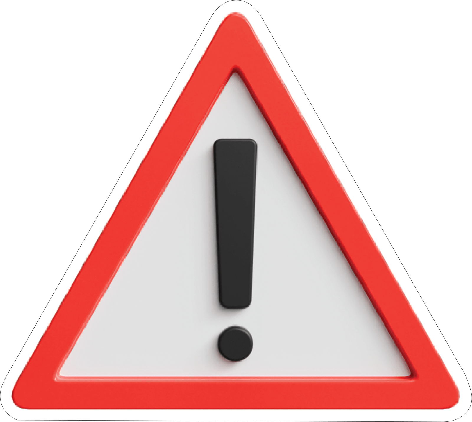 TRIANGULAR WARNING STICKER Premium Vinyl Sticker